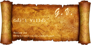 Gál Villő névjegykártya